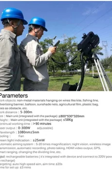 Smart Aiming Laser Clearing Gun for Power Transmission Industry - Customizable